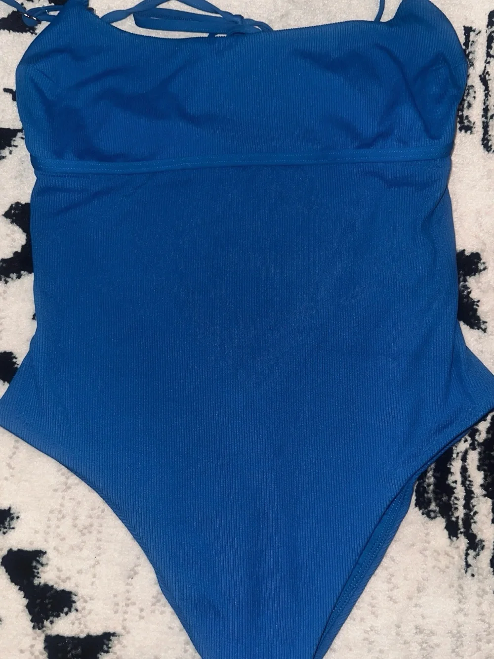 l*space Royal Blue Ribbed One-Piece Swimsuit